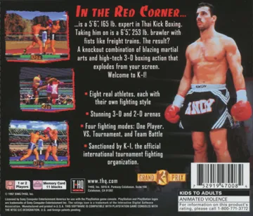 K-1 The Arena Fighters (US) box cover back